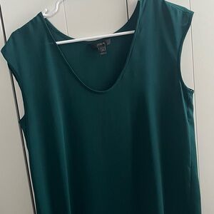 J. Crew Women's Dark Teal Sleeveless Scoop Neck Tank